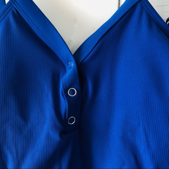 NWT Xhilaration Ribbed One Piece Swim - Picture 2 of 4